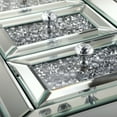 thumbnail image 5 of Mirrored 3 Drawer Nightstand End Table, Crystal Diamond Inlay Bedside Table, 5 of 8