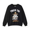 thumbnail image 4 of Trico Tri Latino Trick or Treat Spanglish Ghost Crewneck Sweater | Halloween, Boo Scary Spooky Horror Costume Latino | 3 Colors - Unisex, 4 of 11