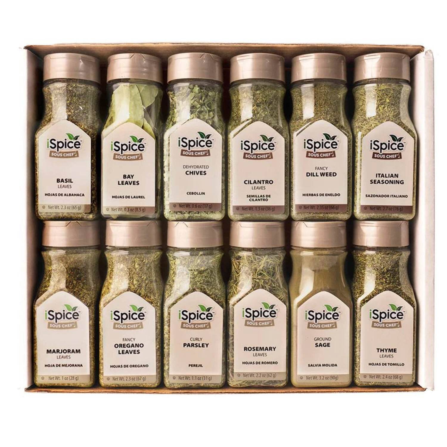 iSpice | 48 Pack of Spice and Herbs | Total Kitchen | Mixed Spices  Seasonings Gift Set | Kosher