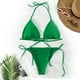 thumbnail image 5 of Traje de baño de dos piezas con estampado de leopardo para mujer, conjunto de Bikini Sexy a rayas, ropa de playa, Tanga, 5 of 5