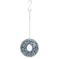 thumbnail image 2 of Stained Glass Hummingbird Feeder with Diamond-Cut Leaf Patterns, 360° Flower Ports and Ant Moat, Handcrafted Borosilicate Nectar Station for Patio Garden Wild Bird Feeding, 2 of 6