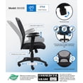 thumbnail image 2 of Silla de trabajo Boss Office Products Budget Mesh negra, 2 of 8