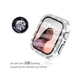 thumbnail image 4 of 1pc Fashionable Gorgeous Double Rhinestone Pc Protection Case, Compatible With Apple Watch 38mm 40mm 41mm 42mm 44mm 45mm 49mm,Compatible With Apple Watch Series 1-9 & Se, With Tempered Glass Screen Pr, 4 of 5