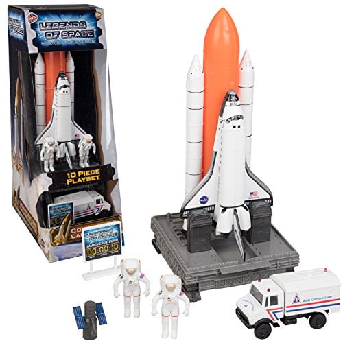 Space Shuttle and Toy Rocket Ship Set 10 Piece Complex 39 Launch Site with Astronauts Rockets Space Shuttle and Ground Vehicle Measures 15 Walmart