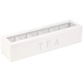 thumbnail image 2 of XL black Caja De Té De Bambú Caja De Té Con 6 Compartimentos Caja De Madera Para Bolsitas De Té Con Tapa Y Escotilla De Terciopelo Caja De Té Para Conservar El Aroma Durante Inte, 2 of 4