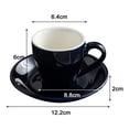 thumbnail image 2 of Taza de porcelana para espresso con platillo, taza para espresso, 80 ml/2,7 oz, 2 of 5
