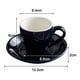 thumbnail image 2 of Taza de porcelana para espresso con platillo, taza para espresso, 80 ml/2,7 oz, 2 of 5