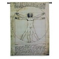 thumbnail image 1 of FineArtTapestries 3100-WH Vitruvian Man Wall Tapestry, 1 of 1