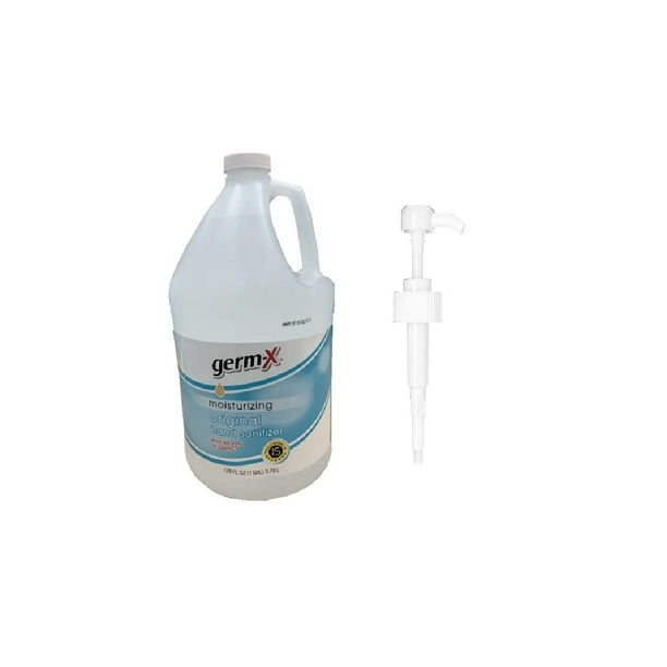 GermX Moisturizing Original Hand Sanitizer 1 Gallon With Bonus Pump