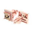 thumbnail image 2 of 2.24 ct Screw-Back Stud Earrings for Women | 5.5mm Princess Cut Yellow Moissanite | 18K Rose Gold, 2 of 5