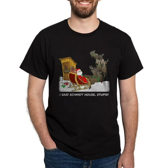 CafePress - Schmidt House Funny Christmas T Shirt - Men's Classic Graphic Cotton T-Shirt