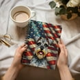 thumbnail image 3 of Patriotic Schnauzer Stained Glass Portrait American Flag Spiral Bound Journal Miniature Schnauzer Dog Lover 5x7in Spiral Notebook - 01010, 3 of 5