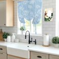 thumbnail image 5 of Country Wildflowers Tie Up Curtains 45 Inches Long, Kitchen Window Curtains Over Sink, Spring Dandelion Flowers Retro Blue Small Window Curtains Balloon Curtains Valances for Bedroom/Cafe 34"x45", 5 of 8