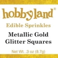 thumbnail image 2 of Hobbyland Edible Sprinkles Glitter Squares (Metallic Gold, 8.7g), 2 of 9