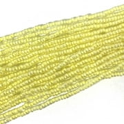 Czech Seed Beads 11/0 Crystal Yellow Lined (1 hank)