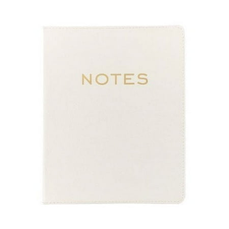 Cream-White NOTES Leather-like 8x10 Journal by Eccolo trade LOFTY THINKING Collection