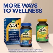 Natures Way Alive! Mens 50+ Gummy Multivitamins, B-Vitamins, Fruit Flavored, 60 Count