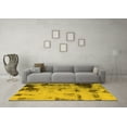 thumbnail image 3 of Ahgly Company Indoor Square Abstract Yellow Modern Area Rugs, 3' Square, 3 of 4