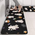 thumbnail image 2 of Kitchen Rugs Sets Of 2,Costumed Ghost Halloween Pattern Anti Fatigue Kitchen Mat Rugs Non Slip Washable,Decorative Kitchen Floor Mats for Kitchen,Sink,Laundry,17"x47"+17"x47", 2 of 5
