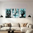 thumbnail image 2 of Hieng 3 Pieces Black Woman Wall Art Queen and Butterfly Pictures African American Canvas Prints Crown Poster High Heel Paintings for Bedroom Decor Unframed, 2 of 6