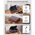 thumbnail image 2 of Gun Safe,Biometric Gun Safe for Pistols 3-Ways unlock Fingerprint Digital PIN Key Unlock with Voice,Lock box for Cloakroom living room Bedroom Nightstand and Car Burgundy Red, 2 of 13