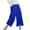 Blue, variant on SwiftWear Women's Cotton Linen Capri Pants with Pockets -Plus Size Elastic Waist Casual Cropped Trousers, Breathable Comfort Fit S-3XL
