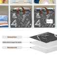 thumbnail image 6 of Collapsible Storage Bins Fabric Shelf Baskets with Handles Closet Organizer Sketches Numbers and Character 16.9x11.4x10, 6 of 8