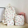 thumbnail image 6 of Weebloom Large School Backpack For Kids Girls Cute 3Pcs School Bags Set Adorable Cherry Printed Bookbag Middle High School College White, 6 of 9