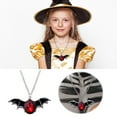 thumbnail image 2 of Gothic Bat Necklace for Women - Punk Rock Bat Wing Pendant with Red , Halloween Vampire Jewelry, Gothic Choker Necklace for & Party, 2 of 6
