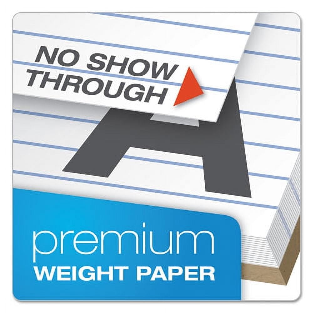Gold Fibre Writing Pads, Wide/legal Rule, 50 White 8.5 X 11.75 Sheets, 4/pack | Bundle of 2 Packs