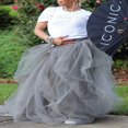 thumbnail image 1 of Women Layered High-Waist Feast A-Line Puff Mesh Princess Half-Dress, 1 of 7