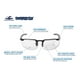 thumbnail image 2 of Bullhead Safety Swordfish Gafas de seguridad bifocales 1,5 dioptrías ANSI Z87+ Gafas de lectura con protección contra la luz UV y revestimiento antiarañazos Lentes transparentes Marco negro mate, 2 of 6