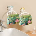 thumbnail image 6 of 6 Pieces of Kitchen Towels 11x11Inch Kitchen Dish Cloths Kitchen Dish Towels Reuseable Cleaning Cloths Colorful Garden Lotus, 6 of 9