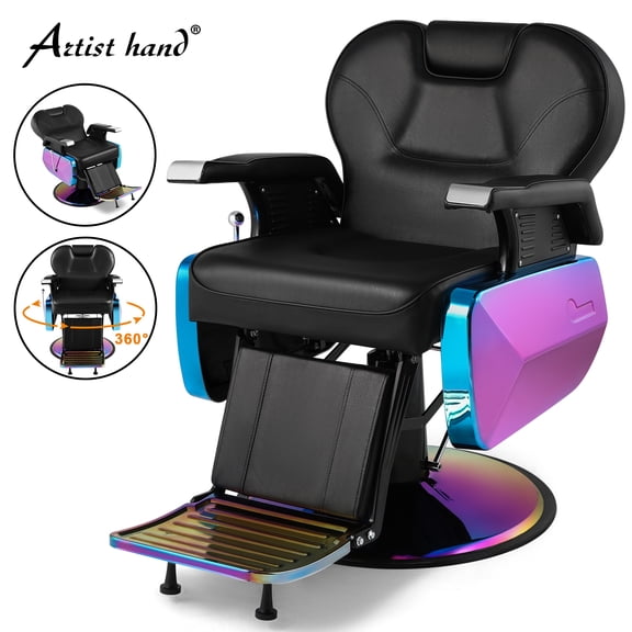 Artist Hand Recliner Barber Chair Heavy Duty Hydraulic Salon Hair Stylist Tattoo (Laser Frame)
