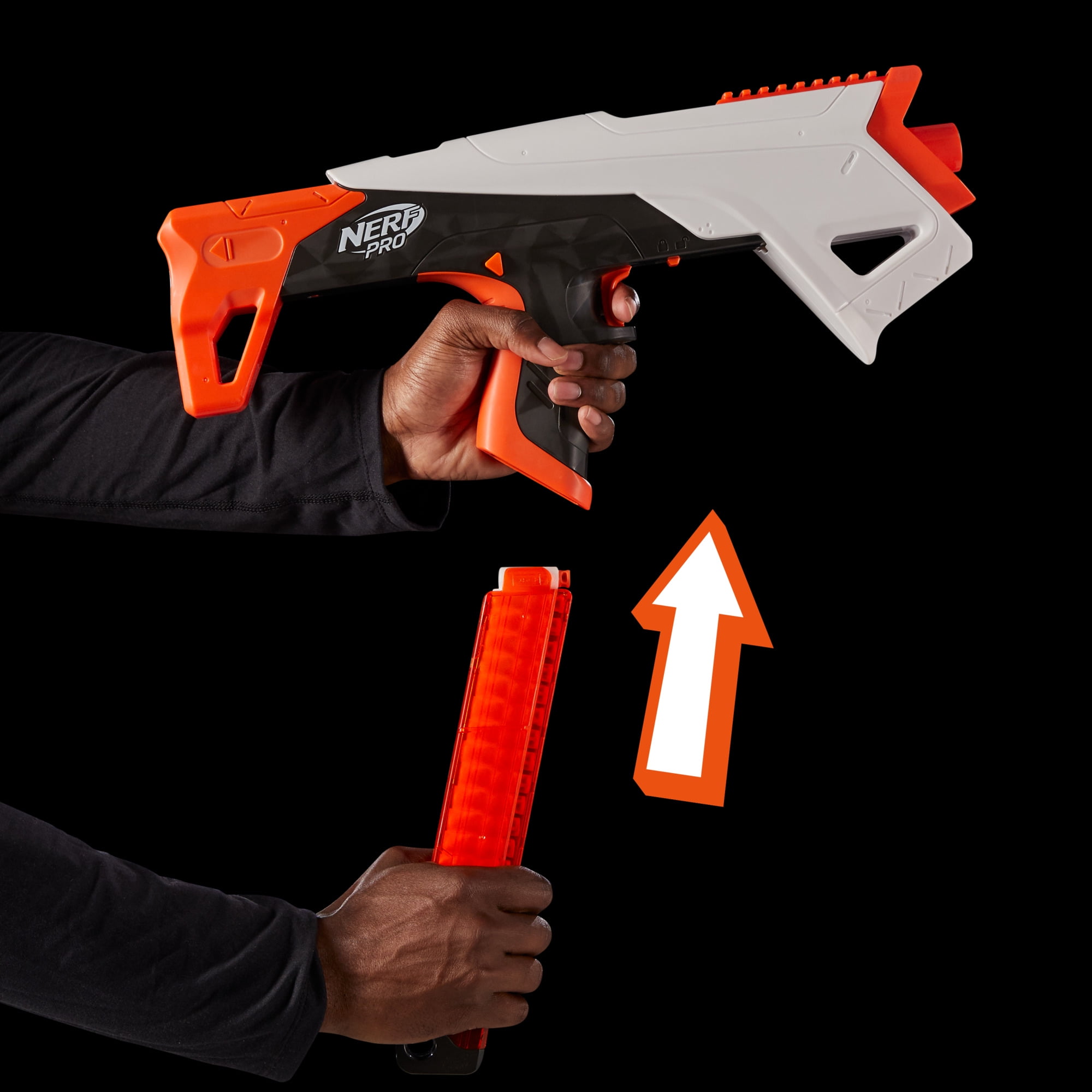Nerf Pro Torrent Half-Length Dart Blaster, 15 Nerf Pro Half-Length Darts, Magazine, 14+