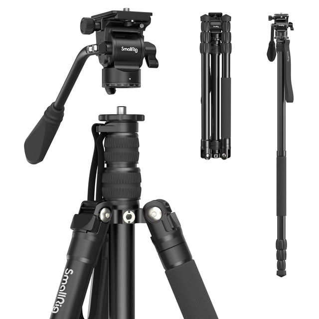 Trípode de vídeo SMALLRIG CT180 de 185 cm con cabezal fluido