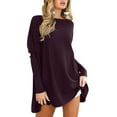 thumbnail image 4 of Oversized T Shirts for Women Batwing Long Sleeve Crew Neck Pullover Tunic Tops Fall Fashion Dressy Casual Pullover Blouses, 4 of 6