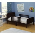 BK Furniture Harrisburg XL Wooden Toddler Bed with Side Rails, Espresso Finish