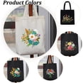thumbnail image 5 of 1Set DIY Canvas Tote Bag Embroidery kit Flower Pattern Handbag Embroidery Making Kit for Beginners Personalized Canvas Bag Cross Stitch Kits DIY Needlepoint Kits Include Color Threads White, 5 of 9