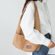 thumbnail image 4 of Bolso de mano de pana para mujer, bolso hobo retro de gran capacidad, bolso de compras suave (caqui), 4 of 8