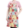 thumbnail image 5 of Pioneer Flower Floral Print Pattern Apron-Garden Aprons for Women with Pockets-Cotton Linen Waterproof Kitchen Cooking Gardening Aprons Adjustable for Kitchen,Cooking,BBQ and Salon 33x27 Inch, 5 of 7