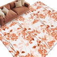 thumbnail image 2 of 5'x8' Area Rugs, Burnt Orange Botanical Indoor Outdoor Area Rug for Living Room Bedroom, Vintage Nature Flower Washable Bathroom Rugs Kitchen Floor Carpet Mats Home Decor Aesthetic, 2 of 8