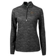 thumbnail image 2 of Women's Cutter & Buck Black Texas State Bobcats Traverse Camo Quarter-Zip Pullover Top, 2 of 3