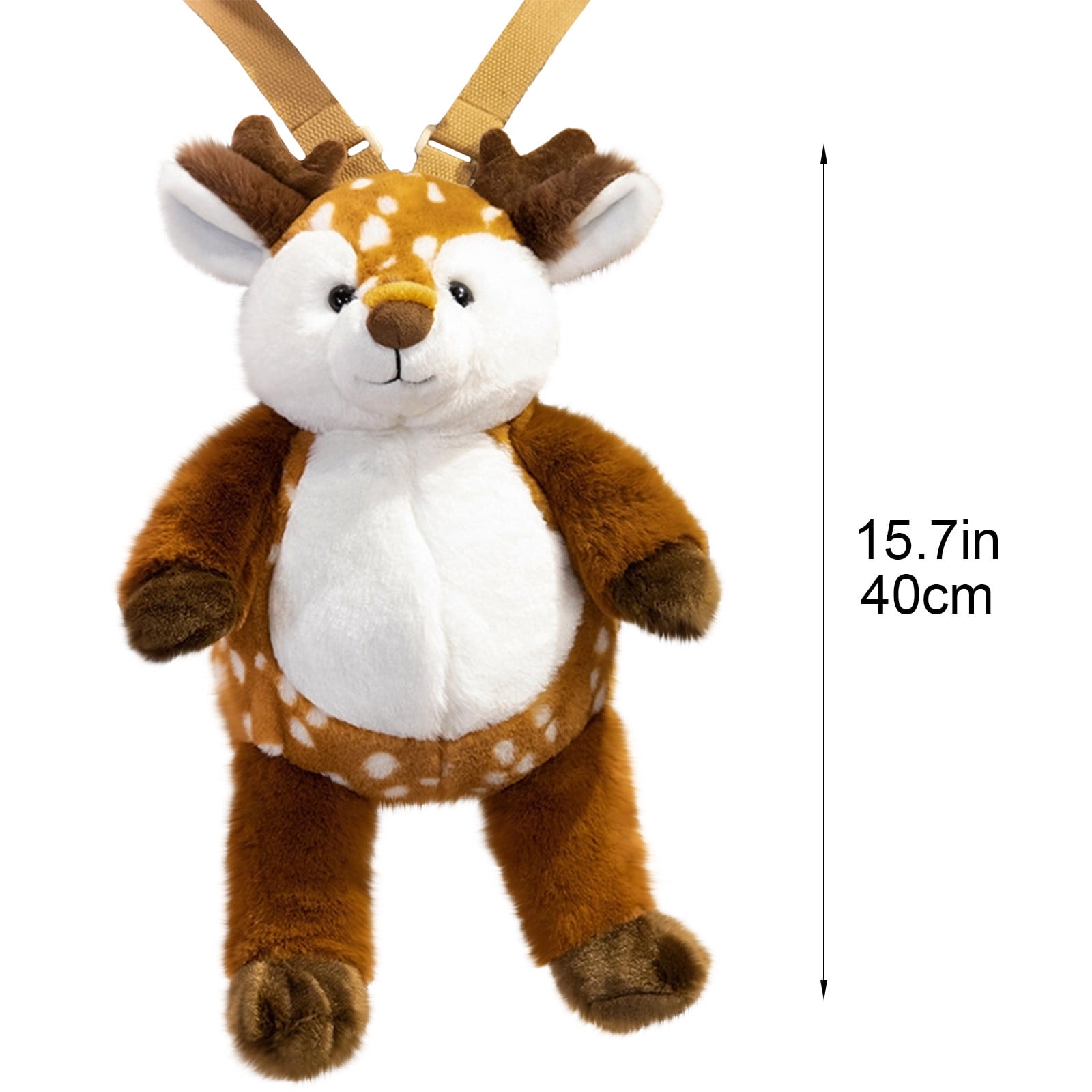 SPOORYYO Forest Animals Plushie Toy Backpack Cute Animal Shaped Stuffed Toy with Straps Adorable Rabbits for School Birthday Gift