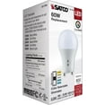 thumbnail image 7 of Satco LED A19 GU24 Base 8.8W CCT Selectable Bulb - Bi Pin, Dimmable, 4.29" x 2.36", 7 of 7