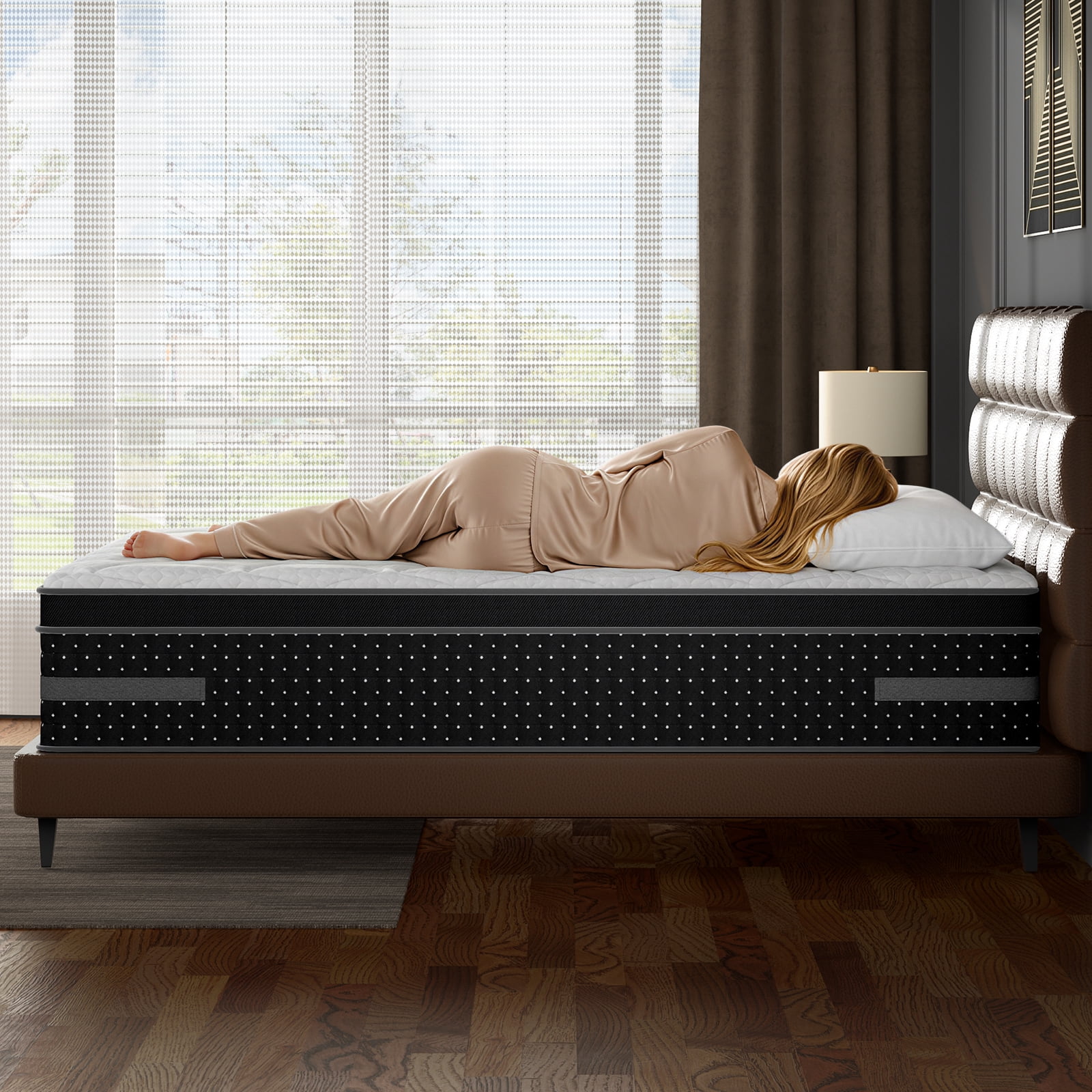 14" Queen Mattress, Extra Firm Hybrid Mattress with Cooling Gel Memory Foam, Euro Top Fiberglass Free, 365-Night Trial CertiPUR-US