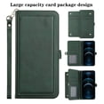 thumbnail image 2 of iPhone 12 Pro Max Phone Case, Full Protection Kickstand Wallet Compartments Multi-Function for iPhone 12 Pro Max Phone Case Green, 2 of 5