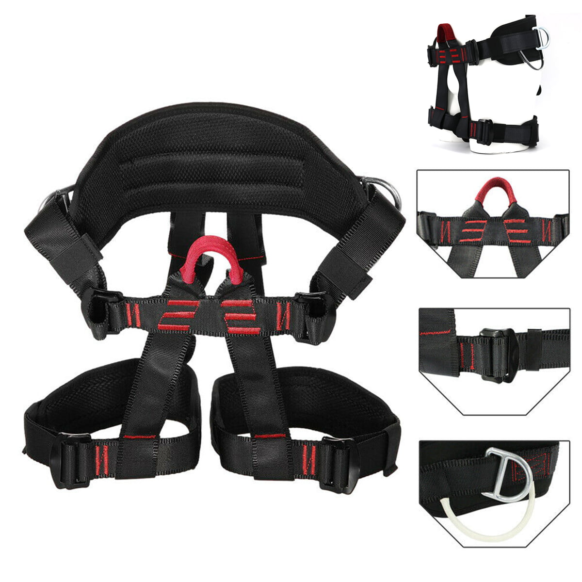 US Safety Rock Tree Climbing Rappelling Harness Seat Sitting Bust Belt   ~