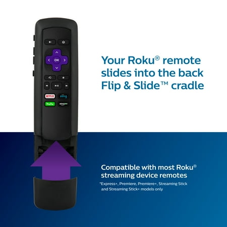 Philips - 4 Device Universal Remote Control Roku - Black