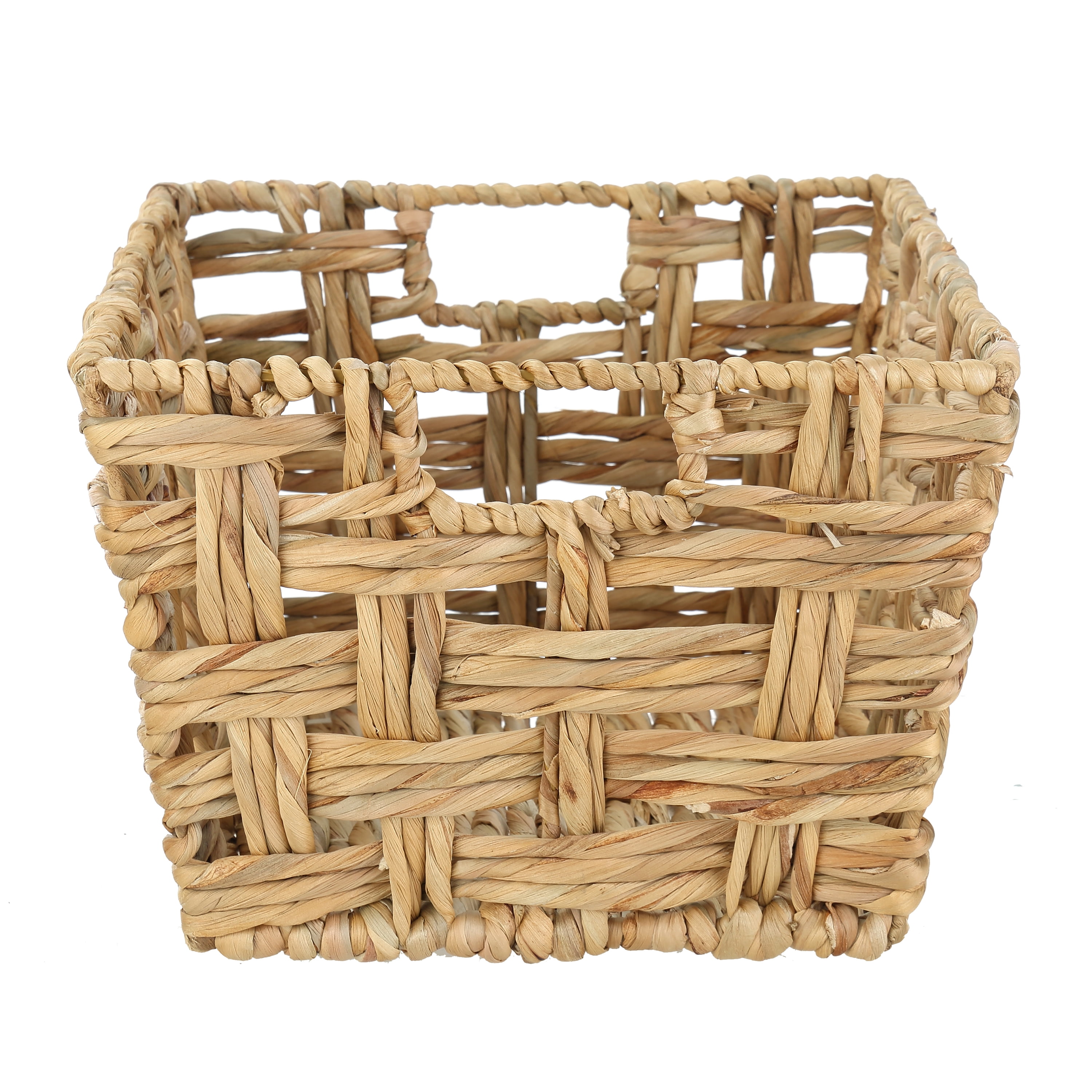 Better Homes & Gardens Medium Hyacinth Twist Storage Basket with Handles, 2 Pack